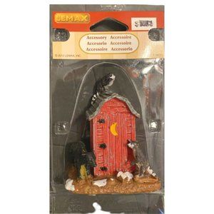 Lemax Animal Outhouse Christmas Resin Ornament Holiday Racoons Bear